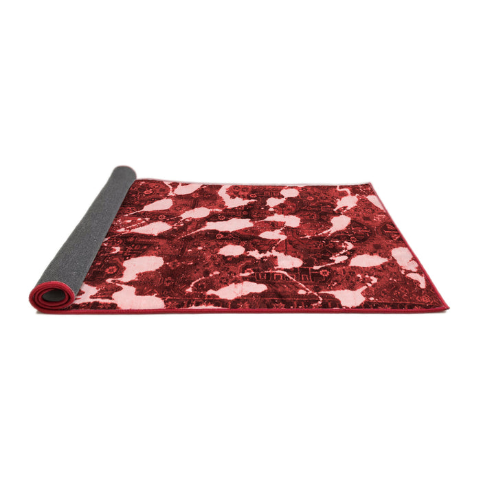 Abstract Red Modern Area Rugs