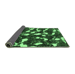 Sideview of Abstract Emerald Green Modern Rug, abs1188emgrn