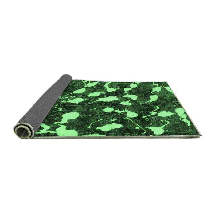 Sideview of Abstract Emerald Green Modern Rug, abs1188emgrn