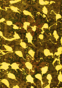 Abstract Yellow Modern Rug, abs1188yw