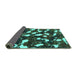 Sideview of Abstract Turquoise Modern Rug, abs1188turq