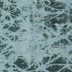 Square Machine Washable Abstract Green Rug, wshabs1189