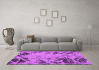 Machine Washable Abstract Pink Modern Rug, wshabs1189pnk