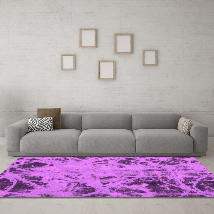 Machine Washable Abstract Pink Modern Rug in a Living Room, wshabs1189pnk