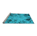 Sideview of Machine Washable Abstract Light Blue Modern Rug, wshabs1189lblu