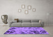 Machine Washable Abstract Purple Modern Area Rugs in a Living Room, wshabs1189pur