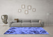 Machine Washable Abstract Blue Modern Rug in a Living Room, wshabs1189blu