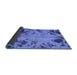 Sideview of Abstract Blue Modern Rug, abs1189blu