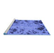 Sideview of Machine Washable Abstract Blue Modern Rug, wshabs1189blu