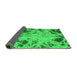 Sideview of Abstract Green Modern Rug, abs1189grn