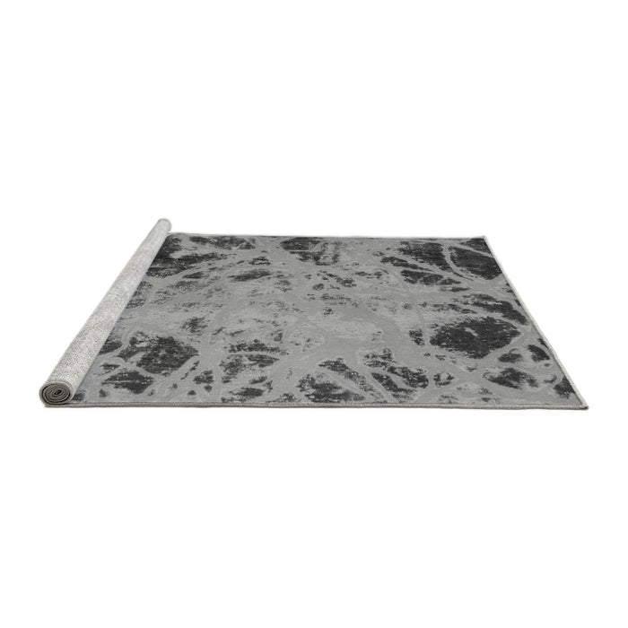 Sideview of Machine Washable Abstract Gray Modern Rug, wshabs1189gry