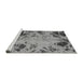 Sideview of Machine Washable Abstract Gray Modern Rug, wshabs1189gry