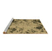 Sideview of Machine Washable Abstract Brown Modern Rug, wshabs1189brn