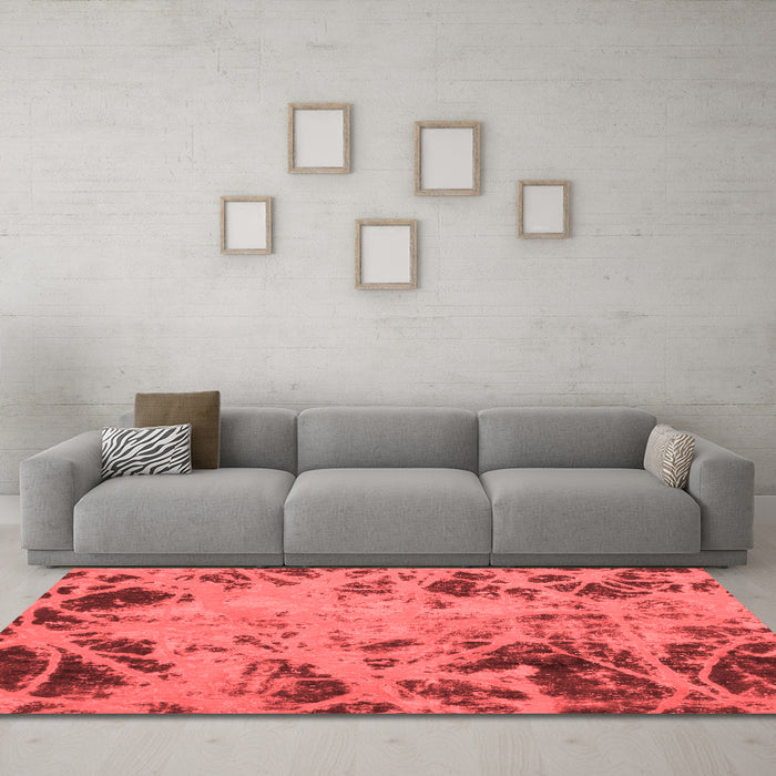 Modern Red Washable Rugs