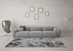 Machine Washable Abstract Gray Modern Rug in a Living Room,, wshabs1189gry