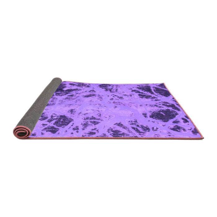 Sideview of Abstract Purple Modern Rug, abs1189pur