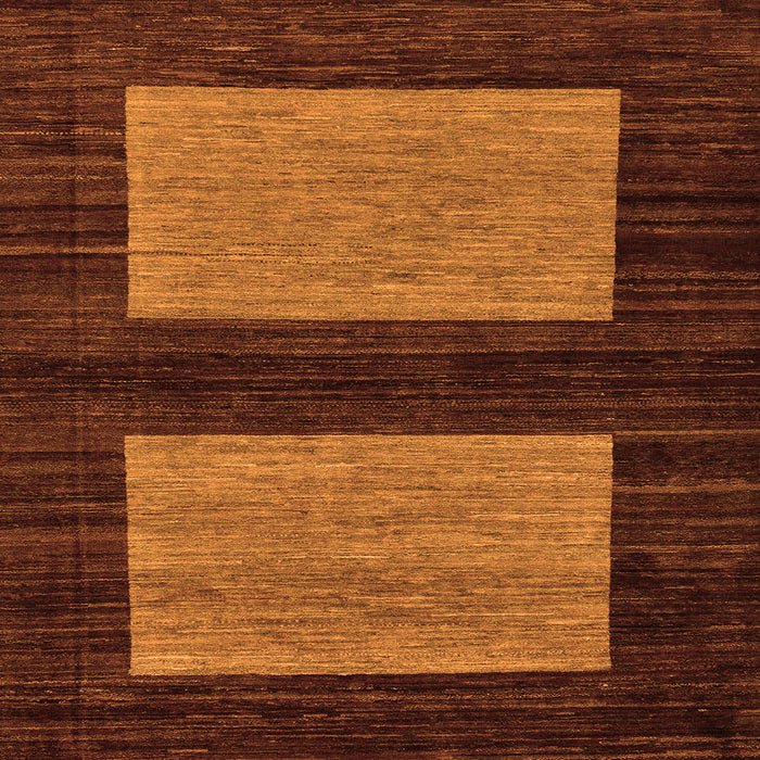 Square Machine Washable Abstract Orange Modern Area Rugs, wshabs118org