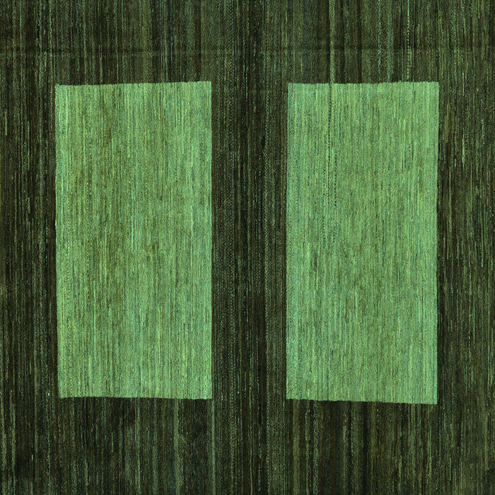 Square Abstract Turquoise Modern Rug, abs118turq