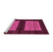 Sideview of Machine Washable Abstract Pink Modern Rug, wshabs118pnk