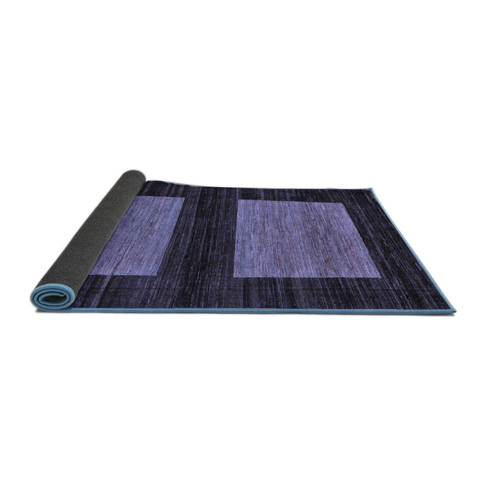 Sideview of Abstract Blue Modern Rug, abs118blu