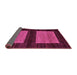 Sideview of Abstract Pink Modern Rug, abs118pnk