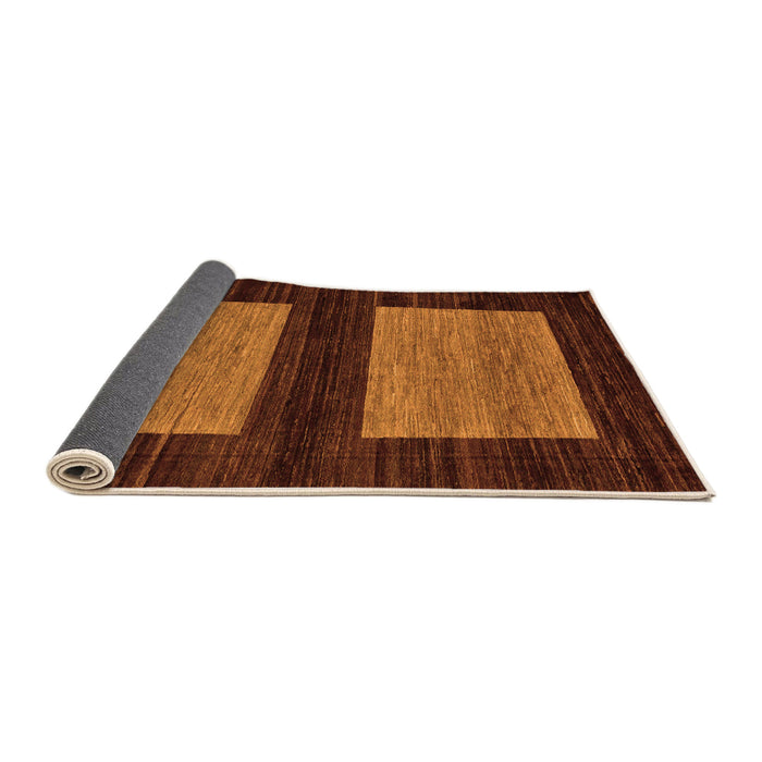 Sideview of Abstract Orange Modern Rug, abs118org