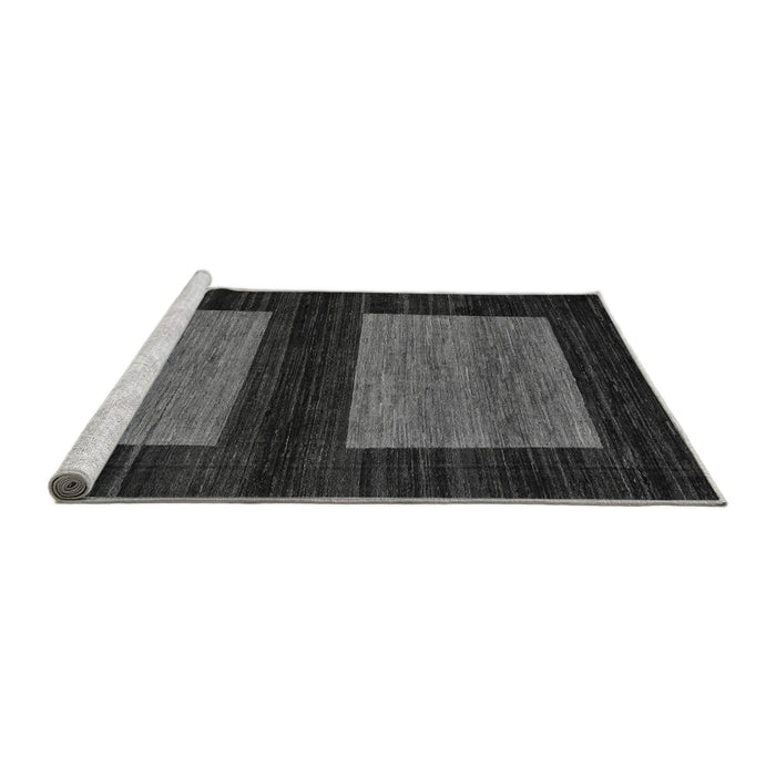 Sideview of Machine Washable Abstract Gray Modern Rug, wshabs118gry