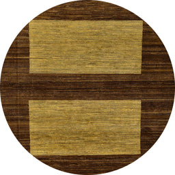 Round Machine Washable Abstract Night Red Rug, wshabs118