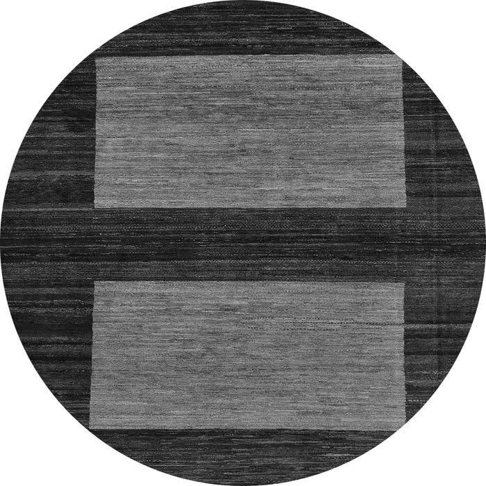 Round Abstract Gray Modern Rug, abs118gry