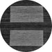 Round Abstract Gray Modern Rug, abs118gry