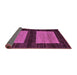 Sideview of Abstract Purple Modern Rug, abs118pur