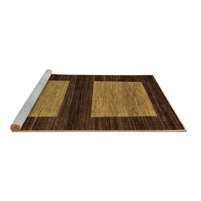 Sideview of Machine Washable Abstract Brown Modern Rug, wshabs118brn