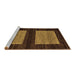 Sideview of Machine Washable Abstract Brown Modern Rug, wshabs118brn