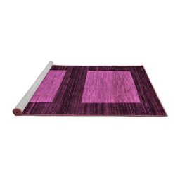 Sideview of Machine Washable Abstract Purple Modern Area Rugs, wshabs118pur