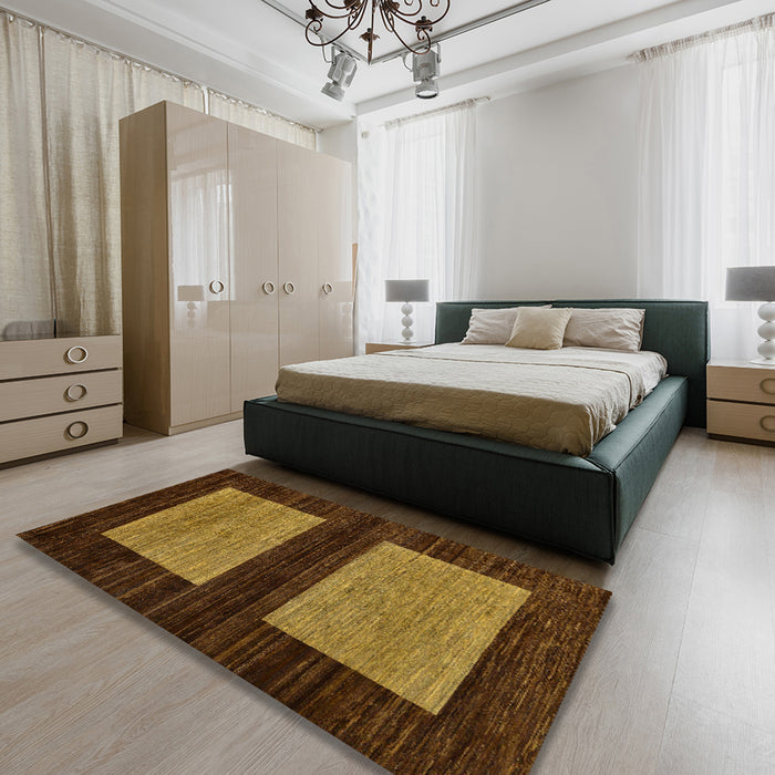 Machine Washable Abstract Night Red Rug in a Bedroom, wshabs118