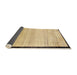 Sideview of Abstract Chrome Gold Yellow Solid Rug, abs119