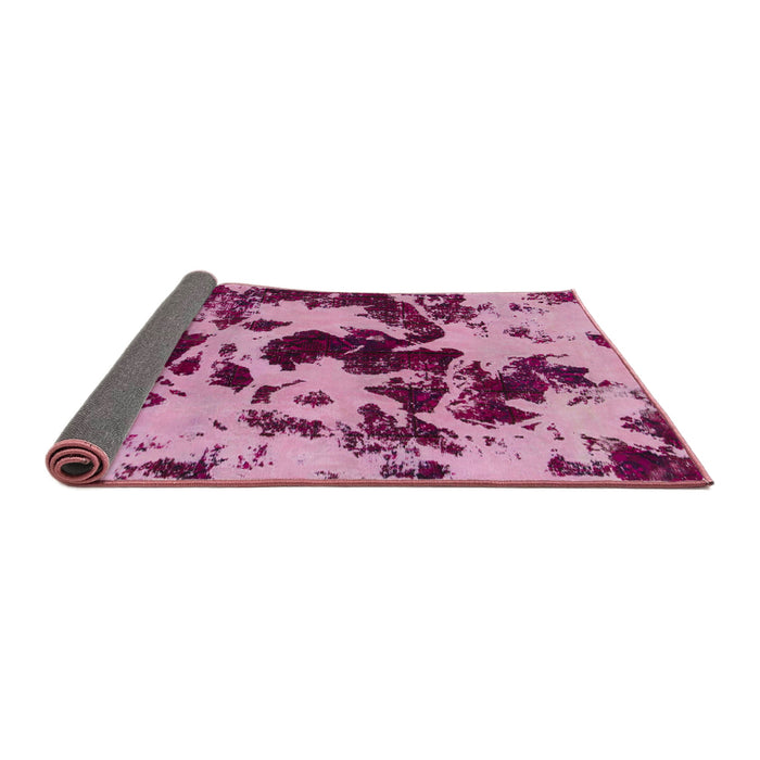 Sideview of Abstract Hot Pink Modern Rug, abs1190