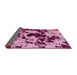 Sideview of Abstract Hot Pink Modern Rug, abs1190