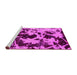 Sideview of Machine Washable Abstract Pink Modern Rug, wshabs1190pnk