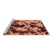 Sideview of Machine Washable Abstract Brown Modern Rug, wshabs1190brn