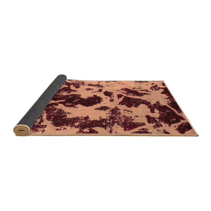Sideview of Abstract Brown Modern Rug, abs1190brn