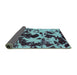 Sideview of Abstract Turquoise Modern Rug, abs1190turq