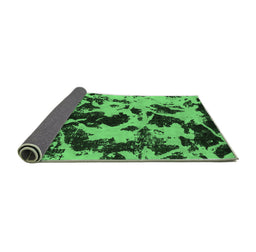 Sideview of Abstract Emerald Green Modern Rug, abs1190emgrn