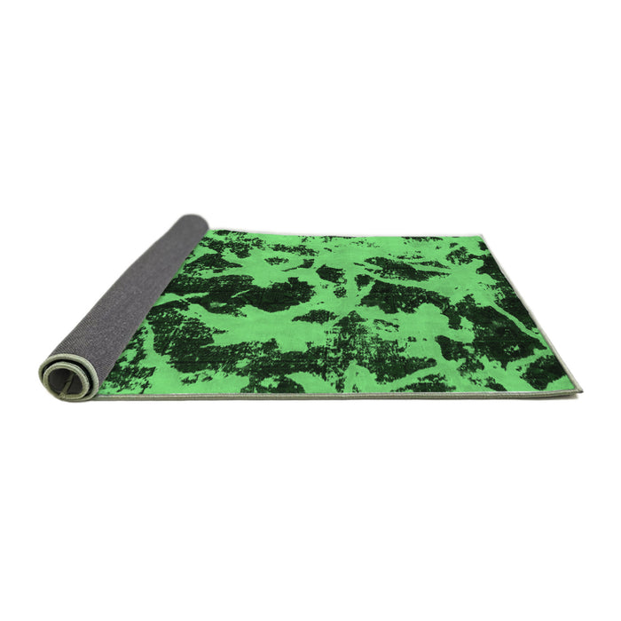 Sideview of Abstract Emerald Green Modern Rug, abs1190emgrn