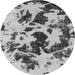 Round Abstract Gray Modern Rug, abs1190gry