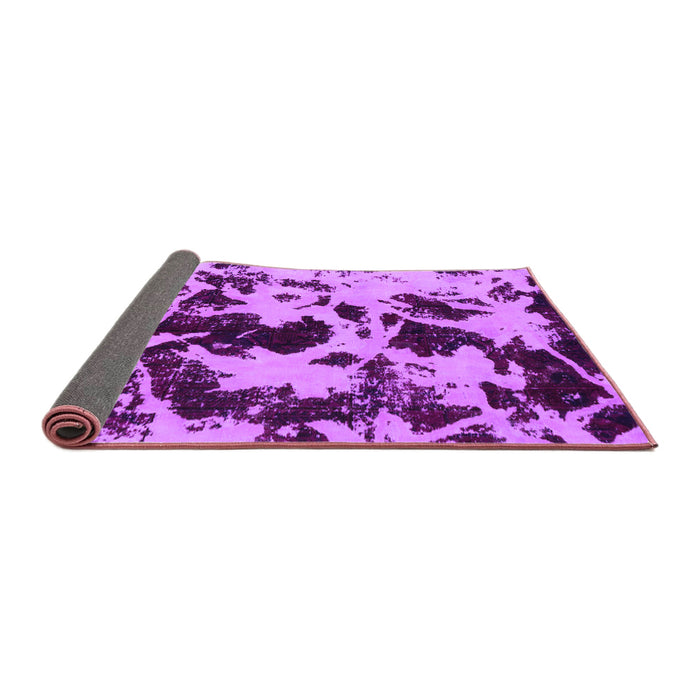 Sideview of Abstract Purple Modern Rug, abs1190pur