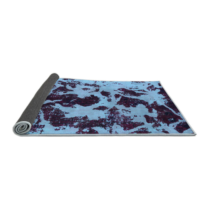 Sideview of Abstract Light Blue Modern Rug, abs1190lblu