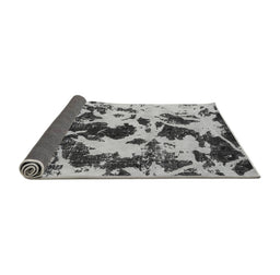 Sideview of Abstract Gray Modern Rug, abs1190gry