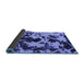 Sideview of Abstract Blue Modern Rug, abs1190blu