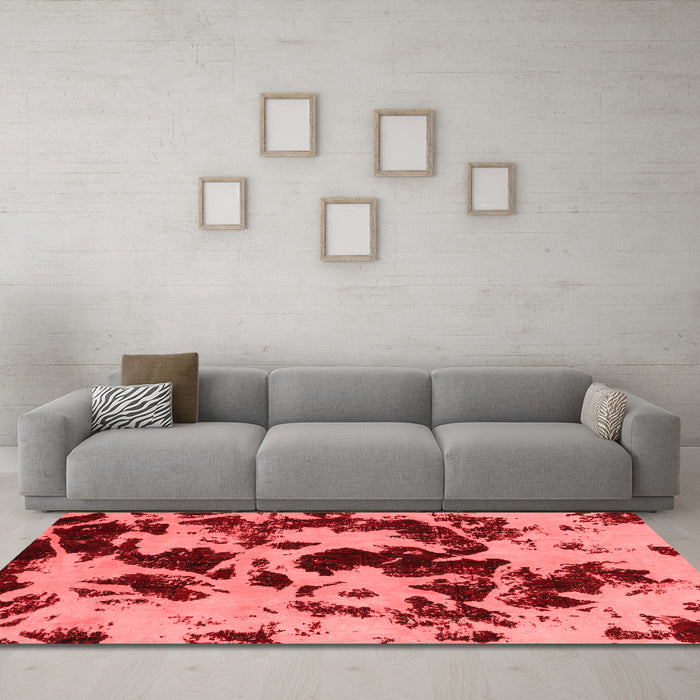 Modern Red Washable Rugs